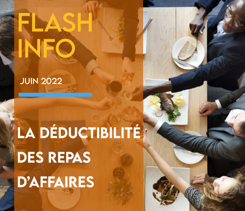 Flash Info : La déductibilité des repas d&rsquo;affaires