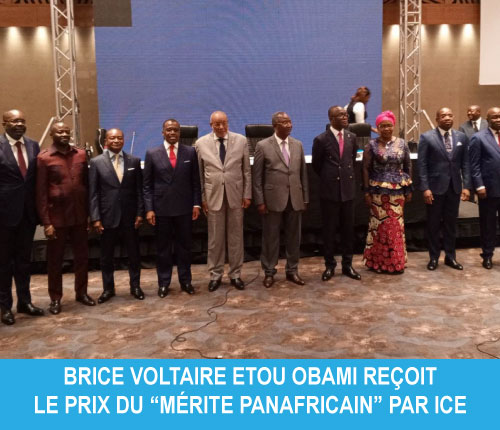 Brice Voltaire Etou Obami sacré prix du Mérite panafricain